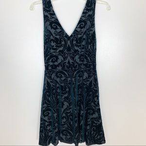 M Design Lab emerald velvet burnout dress